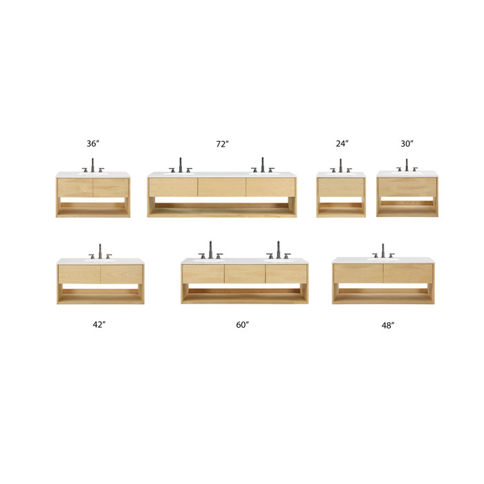 Redbridge 72'' Double Bathroom Vanity & Reviews AllModern